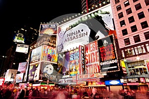 Broadway at Times Square by Night