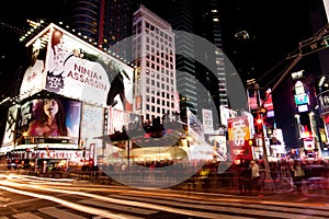 Broadway at Times Square by Night