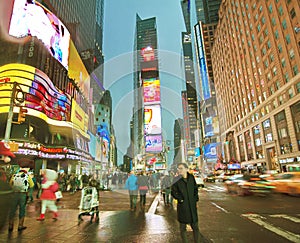 Broadway Times Square at night, New York