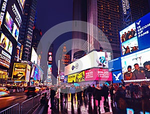 Broadway Times Square at night, New York