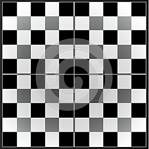 Create Alternating Black And White Squares Brocatelle Pattern