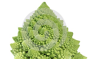 Broccoflower - green cauliflower isolate on white