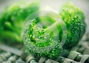 Broccoli. Closeup of fresh green broccoli