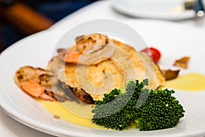 Broccoli with Fish and Shrimp