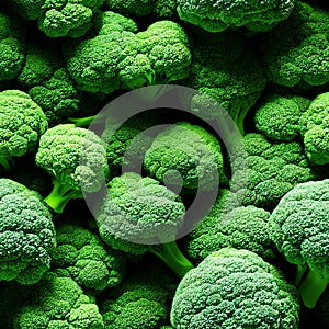 Broccoli florets seamless food background