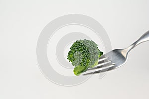 Broccoli on a fork