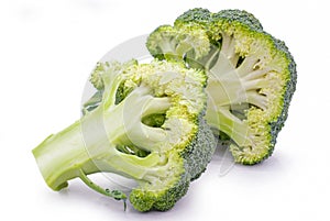 Broccoli isolated cu tout on white background