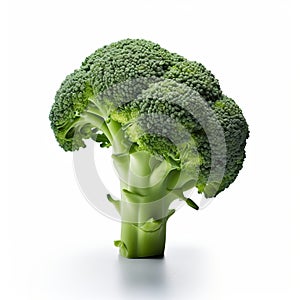 Broccoli Isolated On White Background - Kazuki Takamatsu Style