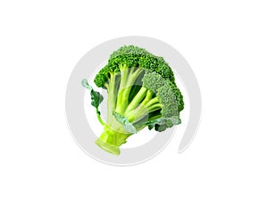 Broccoli organic isolated on white background for food or nature concept