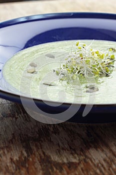 Broccoli puree soup.