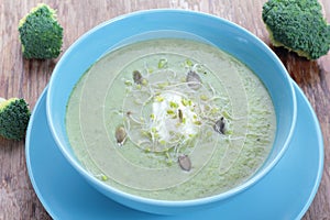 Broccoli puree soup.