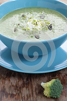 Broccoli puree soup.