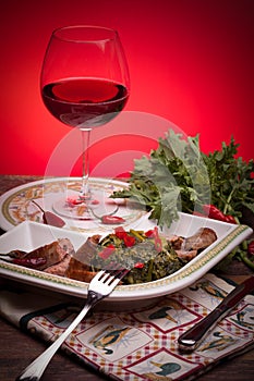 Broccoli Rabe With Sausages And Red Wine photo