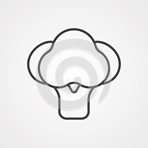 Broccoli vector icon sign symbol