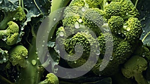 broccoli with waterdrops