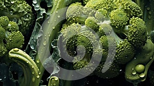 broccoli with waterdrops