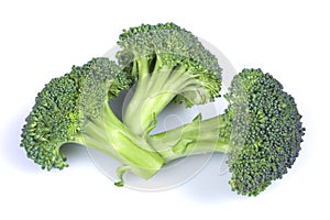 Broccoli on white