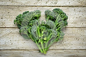 Broccolini forming a heart photo