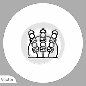 Brochette vector icon sign symbol