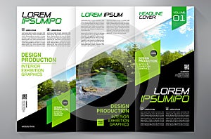 Brochure 3 fold flyer design a4 template.