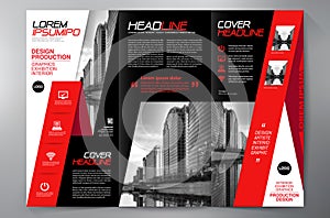 Brochure 3 fold flyer design a4 template.