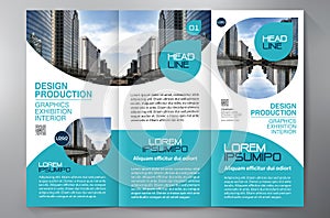 Brochure 3 fold flyer design a4 template.