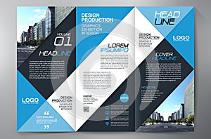 Brochure 3 fold flyer design a4 template.