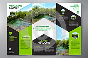 Brochure 3 fold flyer design a4 template.