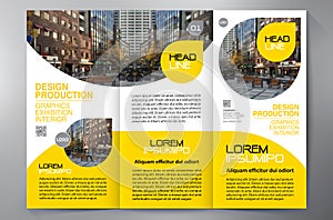 Brochure 3 fold flyer design a4 template.