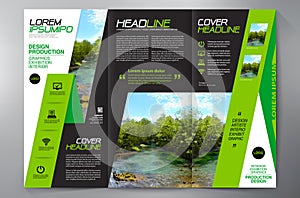 Brochure 3 fold flyer design a4 template.