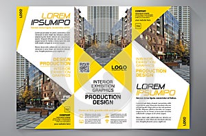 Brochure 3 fold flyer design a4 template.