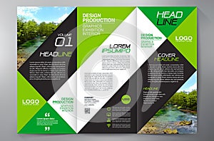 Brochure 3 fold flyer design a4 template.