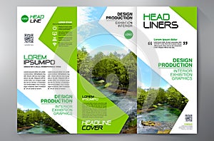 Brochure 3 fold flyer design a4 template.