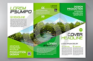 Brochure 3 fold flyer design a4 template.