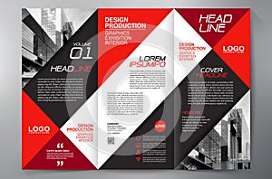 Brochure 3 fold flyer design a4 template.