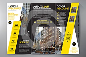 Brochure 3 fold flyer design a4 template.