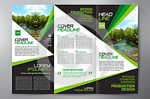 Brochure 3 fold flyer design a4 template.