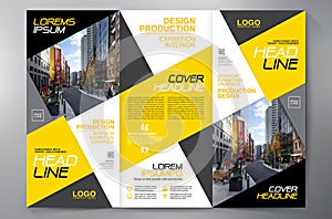 Brochure 3 fold flyer design a4 template.