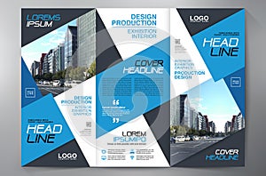 Brochure 3 fold flyer design a4 template.