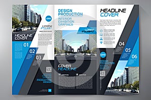 Brochure 3 fold flyer design a4 template.