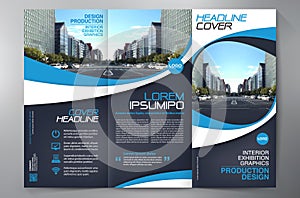 Brochure 3 fold flyer design a4 template.