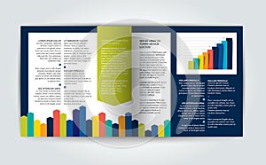 Brochure, Booklet page, text layout. Magazine layout for infographics. Web template photo