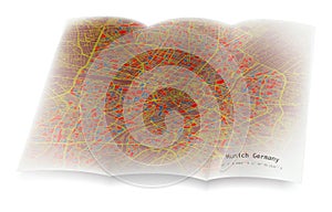 Brochure colorful street map of Munich ,Germany