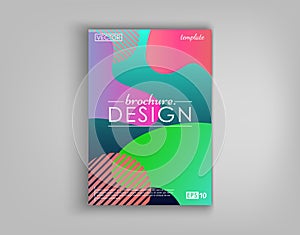 Brochure Cover Design Cards Isolated. Dynamic fashion flat design. Poster, banner, flyer, poster, business card and