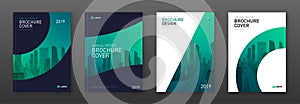 Brochure cover design layout set for business