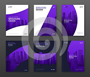 Brochure cover design layout set for business