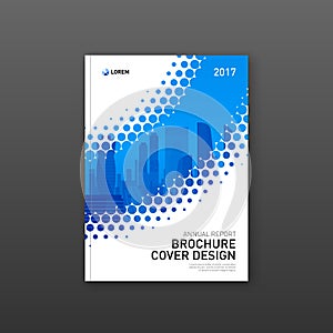Brochure cover design template for construction or technology company.