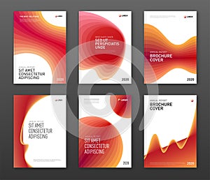 Brochure cover design templates set for business