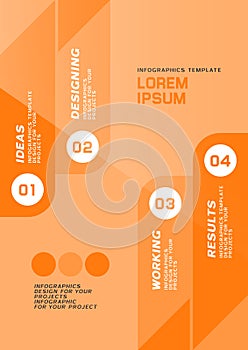 Brochure cover or web banner design with numbered elements