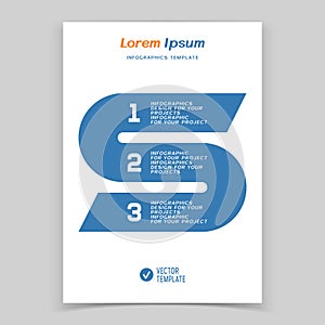 Brochure cover or web banner design with numbered elements